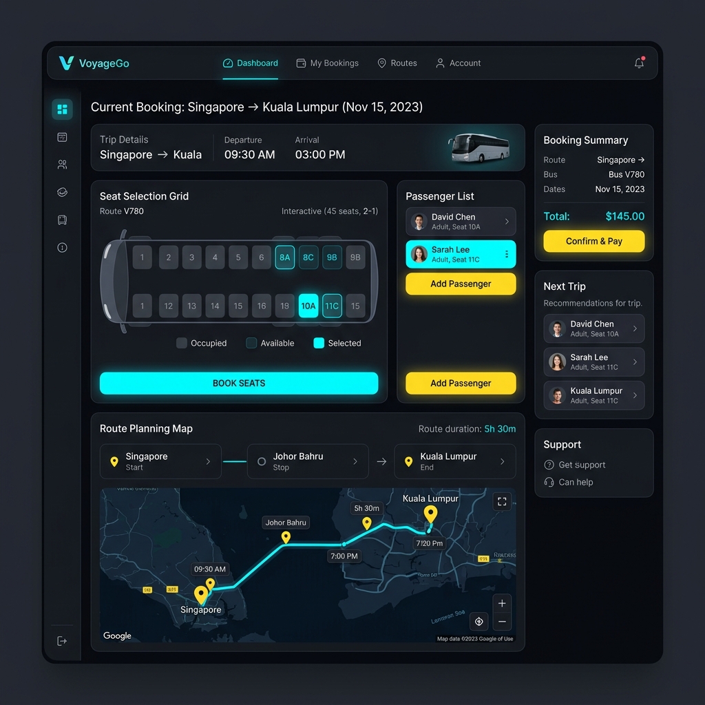 Portal de Viajes & Boletaje Dashboard