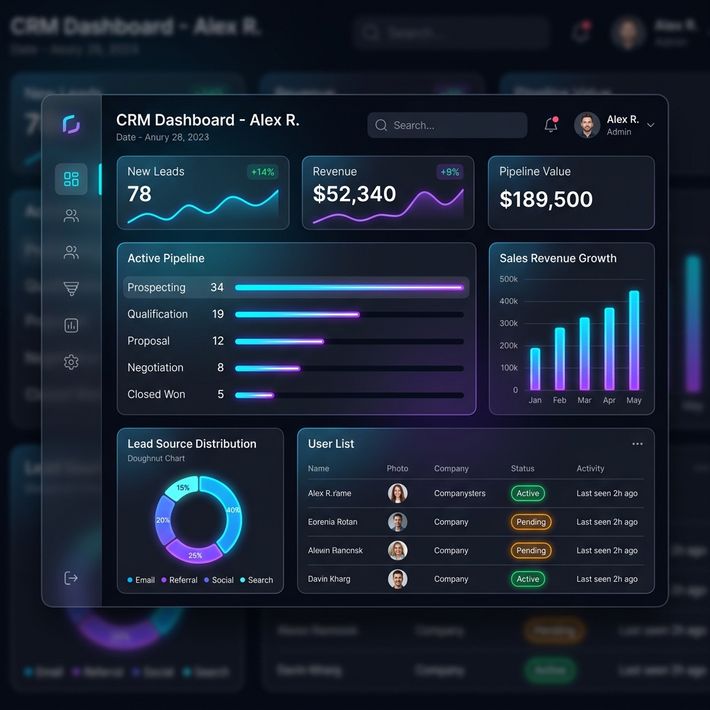 CRM Business Pro Dashboard