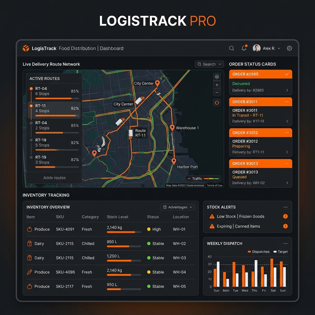 Logística & Distribuidora Dashboard
